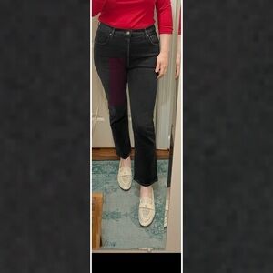 AGOLDE Women’s Black riley jeans, slight crop + kick out - 7/8 length - size 30